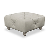 Everett Leather Footstool Cloud Washed Feet from Roseland Furniture