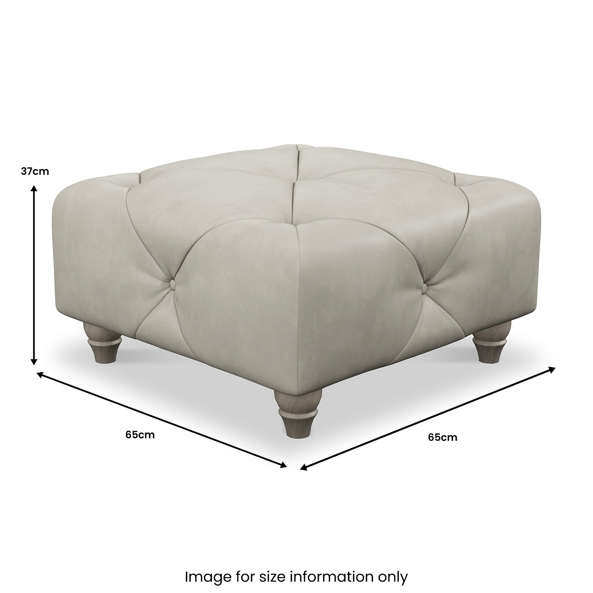Everett Leather Footstool Cloud Washed Feet from Roseland Furniture