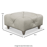 Everett Leather Footstool Cloud Washed Feet from Roseland Furniture
