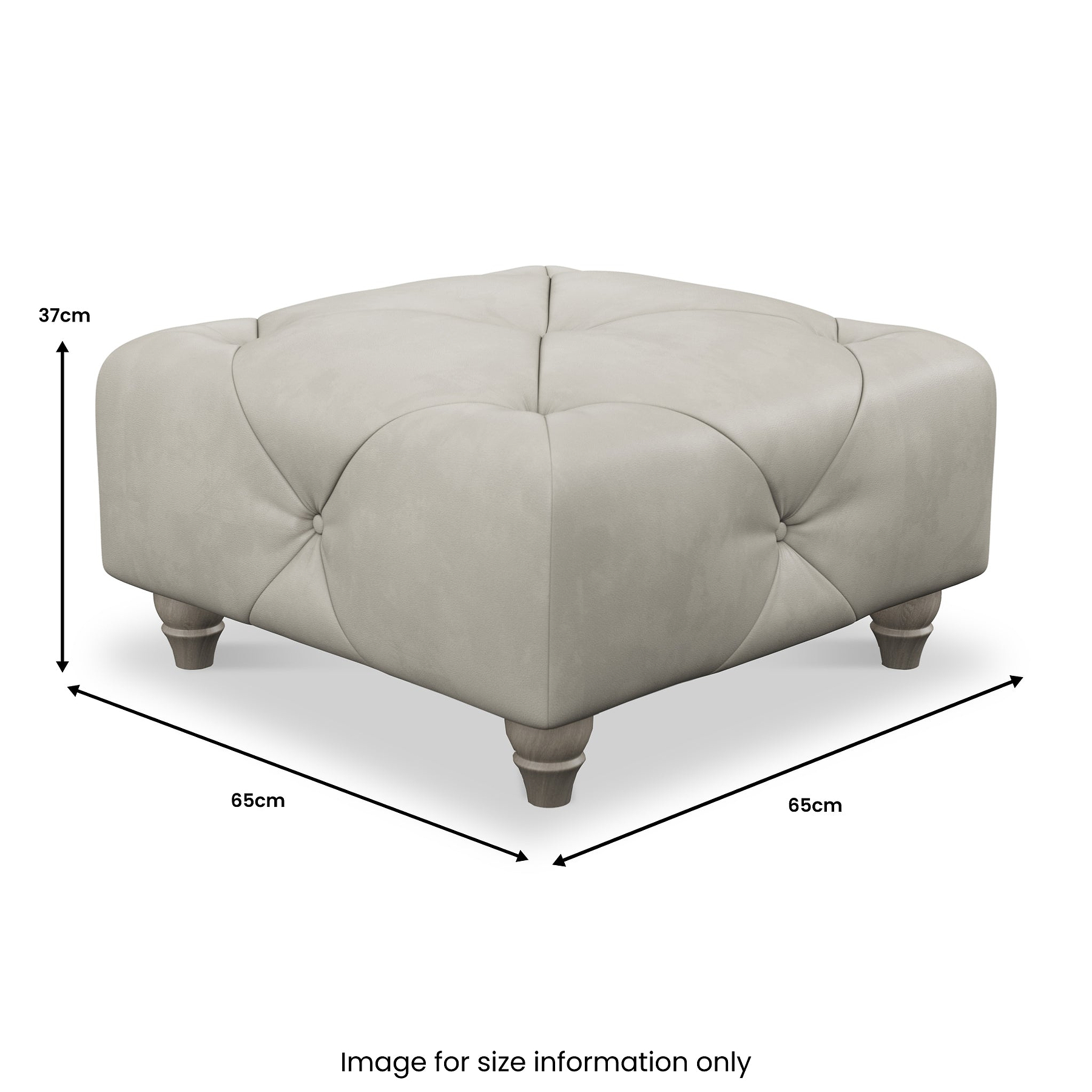 Everett Leather Footstool Cloud Washed Feet from Roseland Furniture