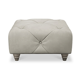Everett Leather Footstool Cloud Washed Feet from Roseland Furniture