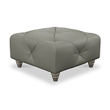 Everett Leather Footstool Stone Washed Feet from Roseland Furniture
