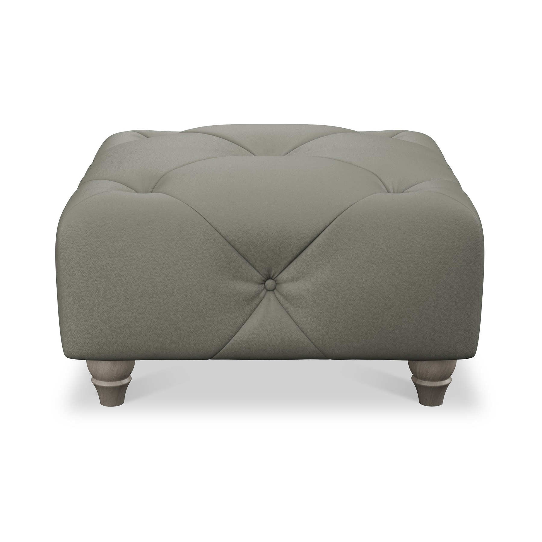Everett Leather Footstool Stone Washed Feet from Roseland Furniture
