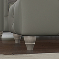 Everett Leather Footstool Stone Washed Feet from Roseland Furniture