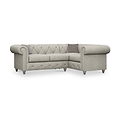 Everett RH Leather Corner Sofa Cloud Washed Feet from Roseland Furniture