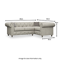 Everett RH Leather Corner Sofa Cloud Washed Feet from Roseland Furniture