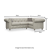 Everett RH Leather Corner Sofa Cloud Washed Feet from Roseland Furniture