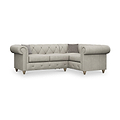 Everett RH Leather Corner Sofa Cloud Walnut Feet from Roseland Furniture