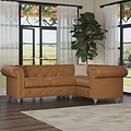 Everett RH Leather Corner Sofa Saddle Washed Feet from Roseland Furniture