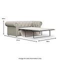 Everett 3 Seater Leather Sofa Bed Cloud from Roseland Furniture