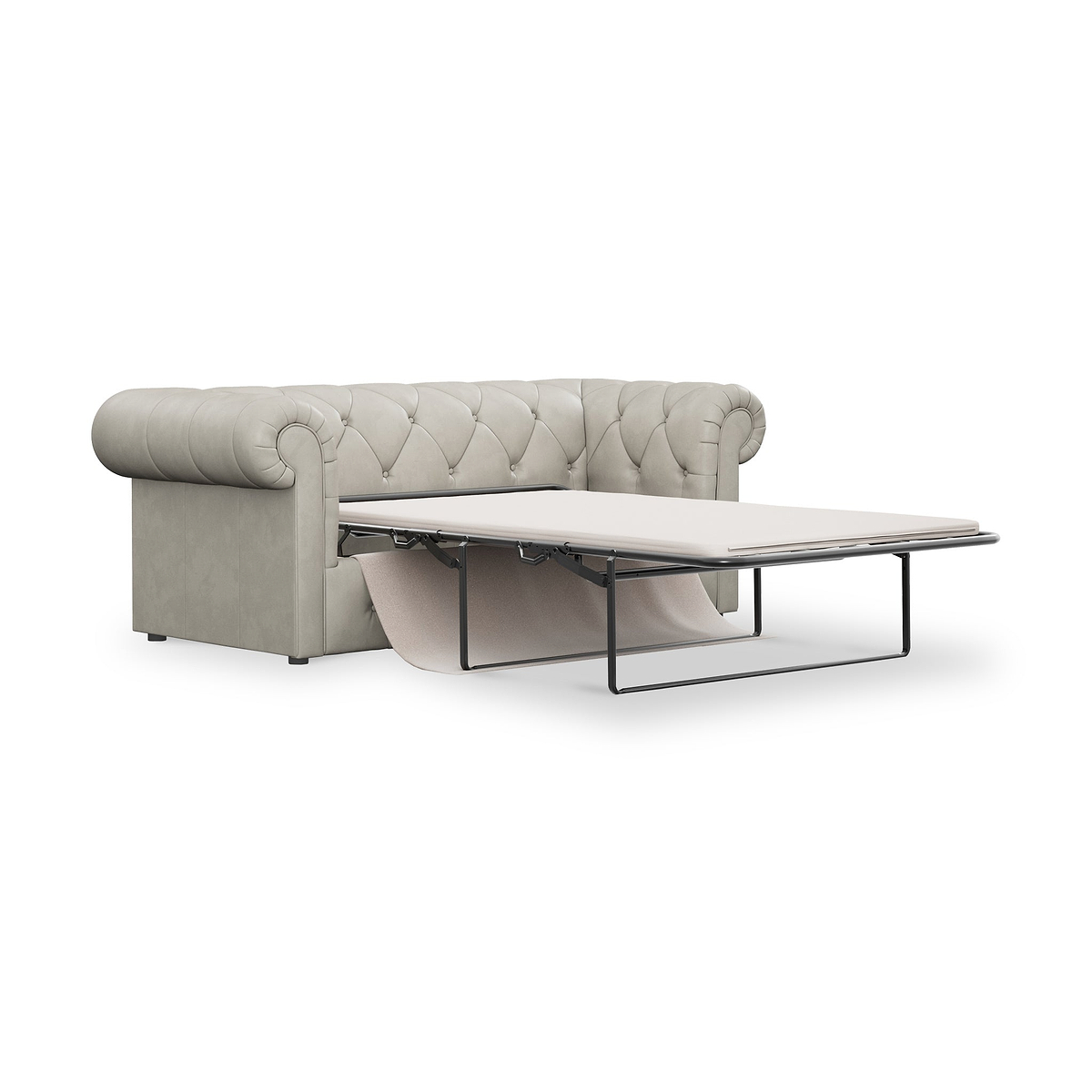 Everett 3 Seater Leather Sofa Bed Cloud from Roseland Furniture