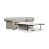 Everett 3 Seater Leather Sofa Bed Cloud from Roseland Furniture