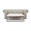 Everett 3 Seater Leather Sofa Bed Cloud from Roseland Furniture