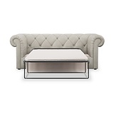 Everett 3 Seater Leather Sofa Bed Cloud from Roseland Furniture