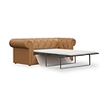 Everett Leather 3 Seater Sofa Bed Saddle from Roseland Furniture