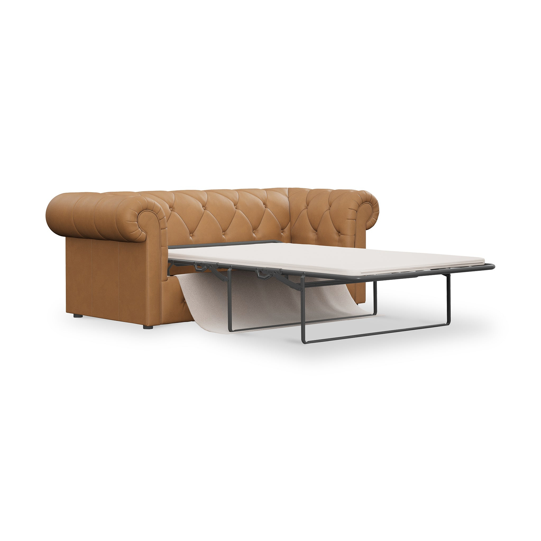 Everett Leather 3 Seater Sofa Bed Saddle from Roseland Furniture