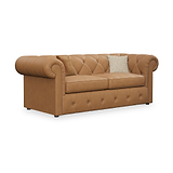 Everett Leather 3 Seater Sofa Bed Saddle from Roseland Furniture