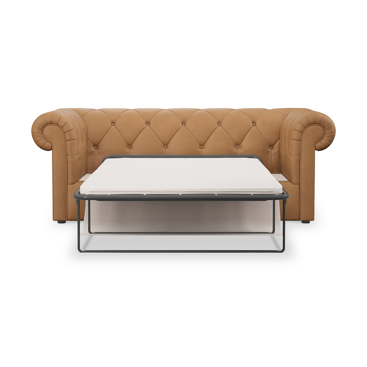 Everett Leather 3 Seater Sofa Bed Saddle from Roseland Furniture