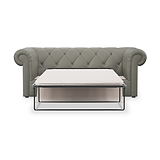 Everett Leather 3 Seater Sofa Bed Stone Grey from Roseland Furniture