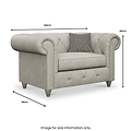 Everett Leather Snuggle Chair Dimensions