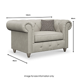 Everett Leather Snuggle Chair Dimensions