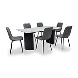 Eliyah 180cm Dining Table Grey from Roseland Furniture