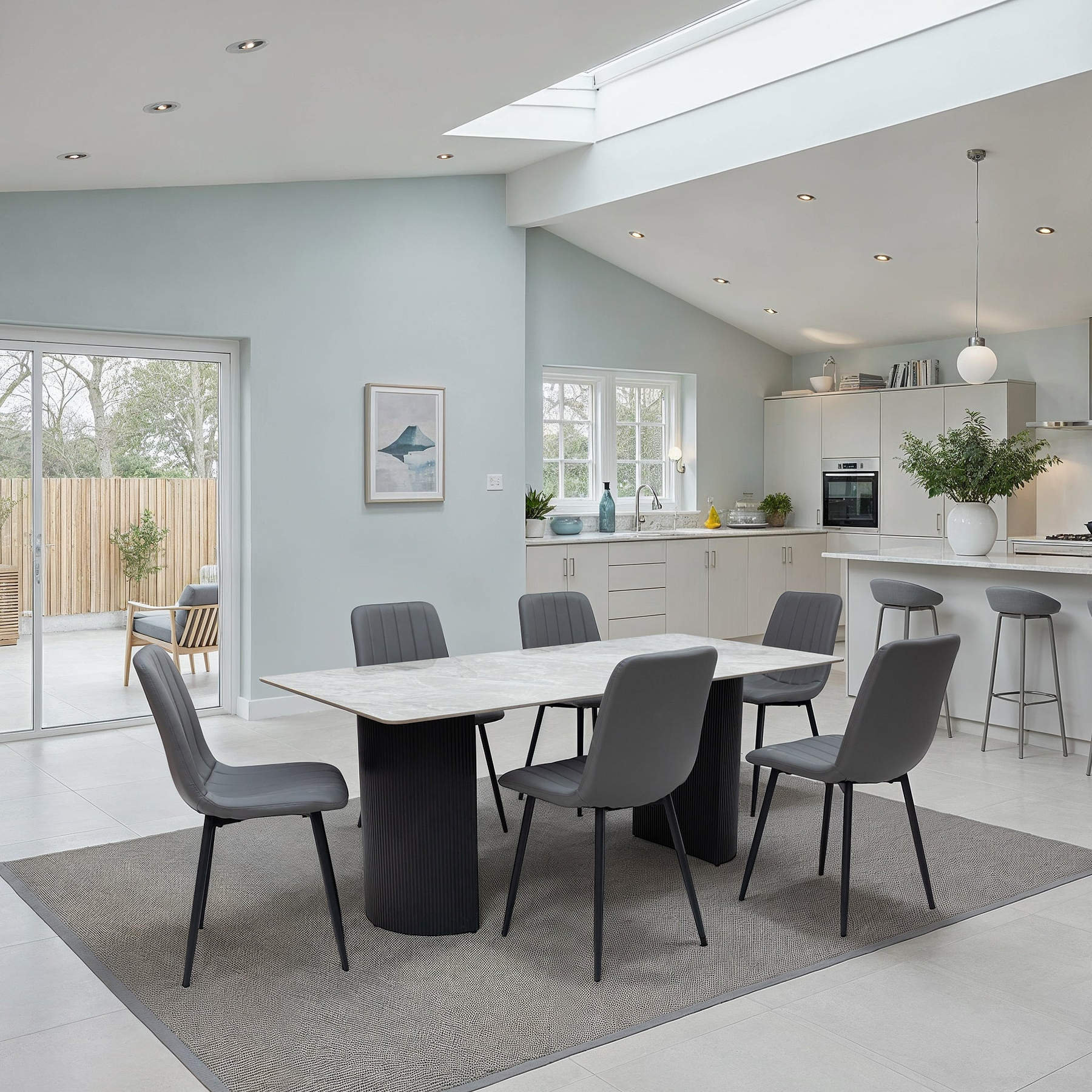 Eliyah 180cm Dining Table Grey from Roseland Furniture