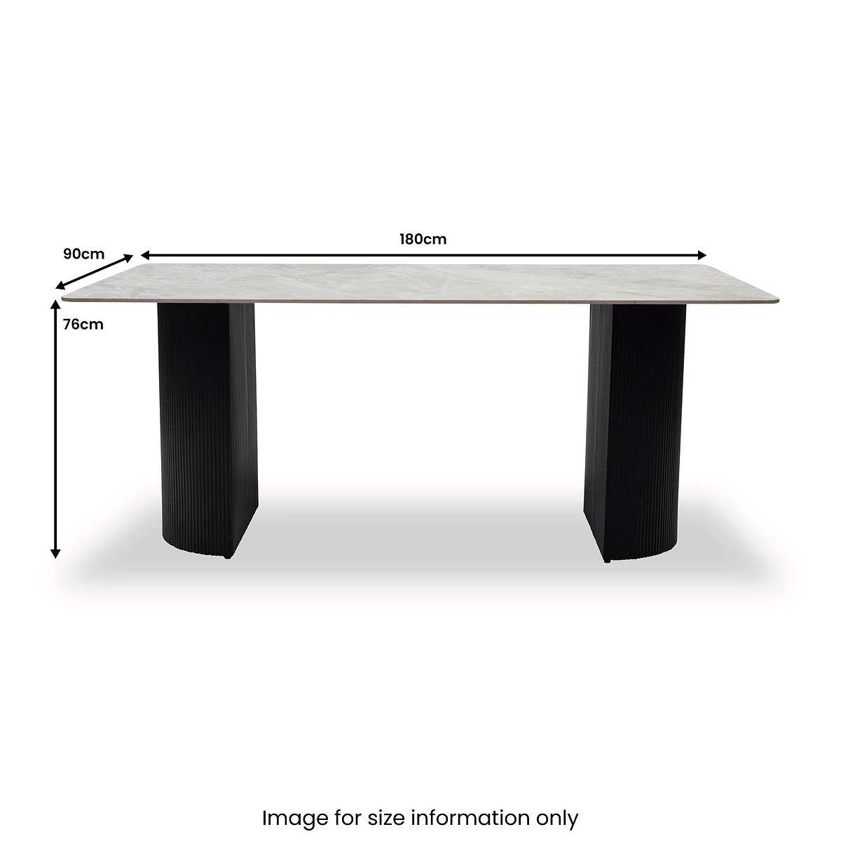 Eliyah 180cm Dining Table Grey from Roseland Furniture