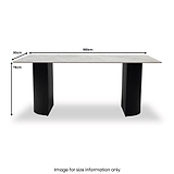 Eliyah 180cm Dining Table Grey from Roseland Furniture