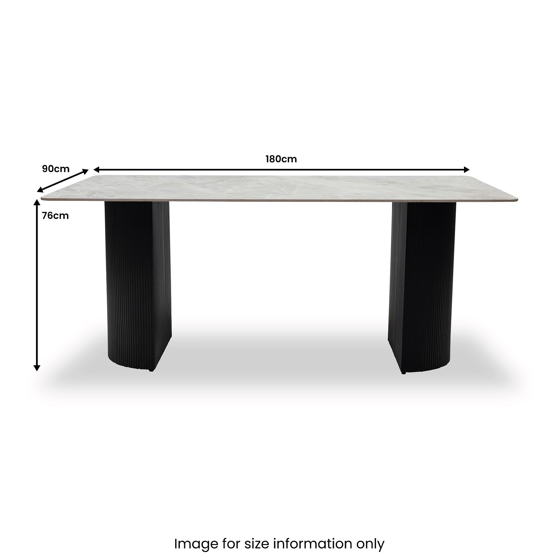 Eliyah 180cm Dining Table Grey from Roseland Furniture