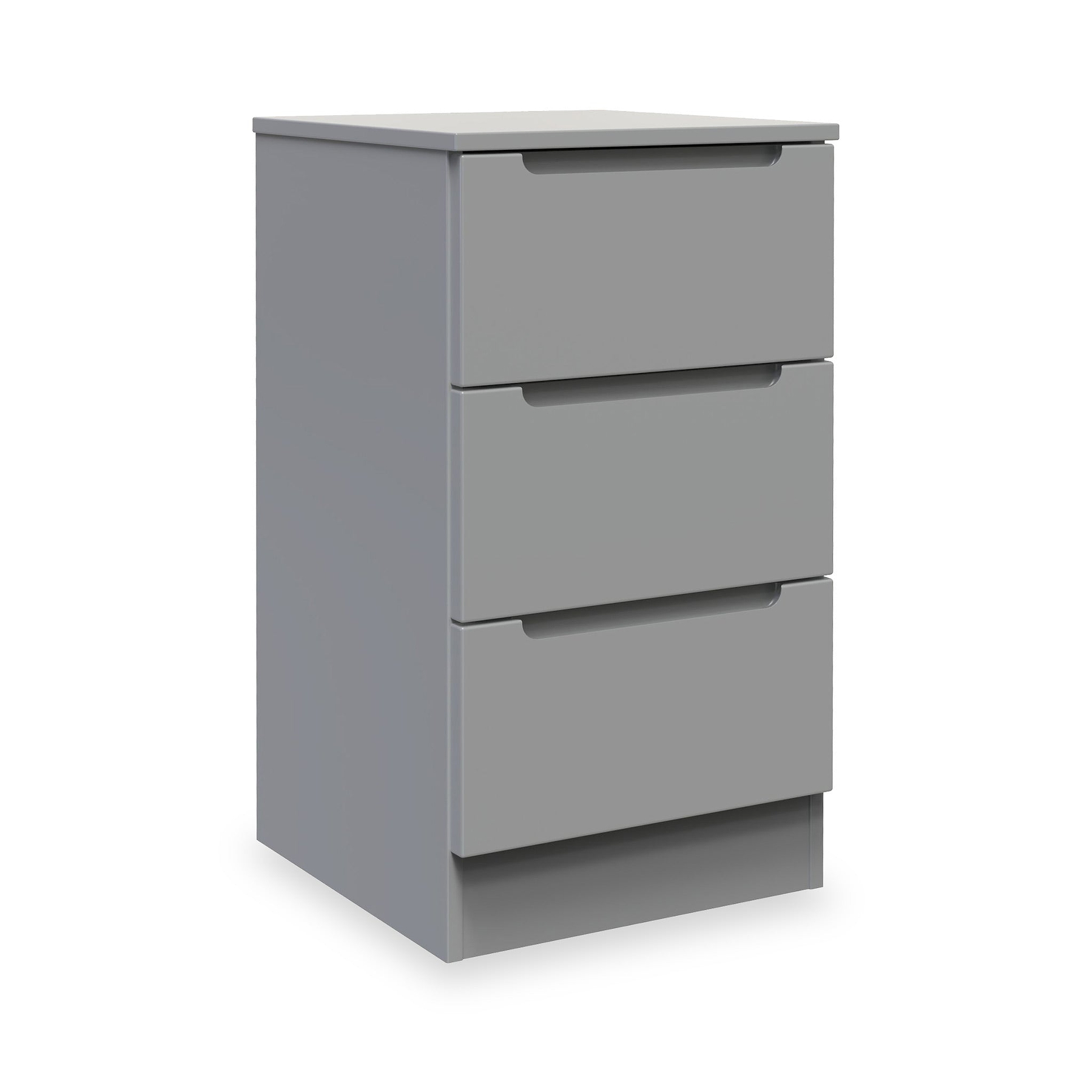 Henshaw 3 Drawer Bedside Table Dusk Grey from Roseland Furniture