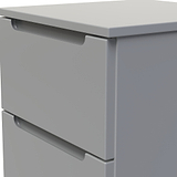 Henshaw 3 Drawer Bedside Table Dusk Grey from Roseland Furniture