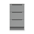 Henshaw 3 Drawer Bedside Table Dusk Grey from Roseland Furniture