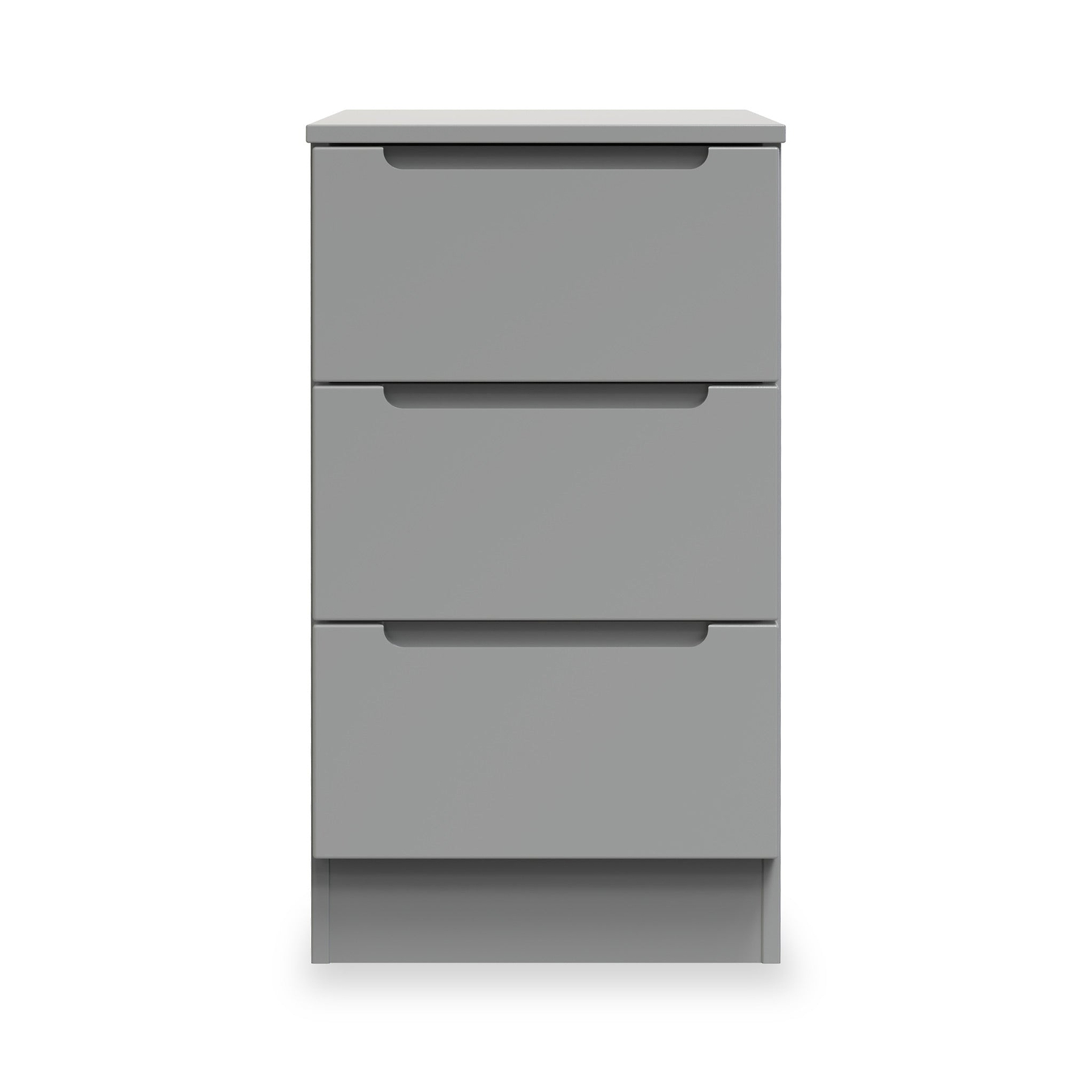 Henshaw 3 Drawer Bedside Table Dusk Grey from Roseland Furniture