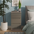 Henshaw Grey & Grey Oak 3 Drawer Bedside Table from Roseland Furniture