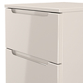 Henshaw Cashmere Cream 3 Drawer Bedside Table from Roseland Furniture