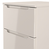 Henshaw Cashmere Cream 3 Drawer Bedside Table from Roseland Furniture