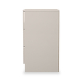Henshaw Cashmere Cream 3 Drawer Bedside Table from Roseland Furniture