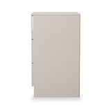 Henshaw Cashmere Cream 3 Drawer Bedside Table from Roseland Furniture
