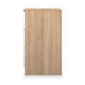 Henshaw 3 Drawer Bedside Table White Oak from Roseland Furniture
