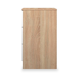 Henshaw 3 Drawer Bedside Table White Oak from Roseland Furniture