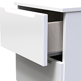 Henshaw 3 Drawer Bedside Table White from Roseland Furniture