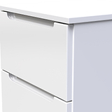 Henshaw 3 Drawer Bedside Table White from Roseland Furniture