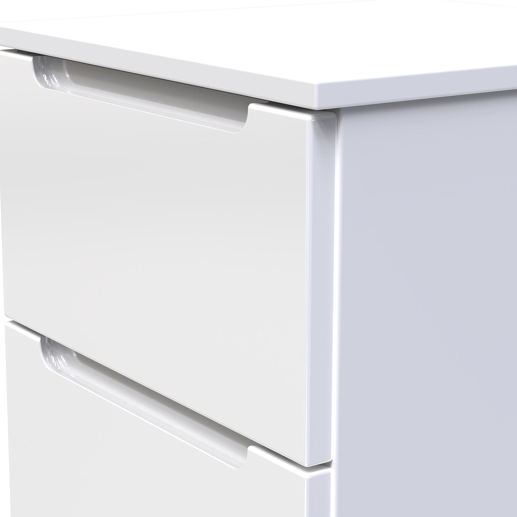 Henshaw 3 Drawer Bedside Table White from Roseland Furniture