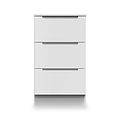 Henshaw 3 Drawer Bedside Table White from Roseland Furniture
