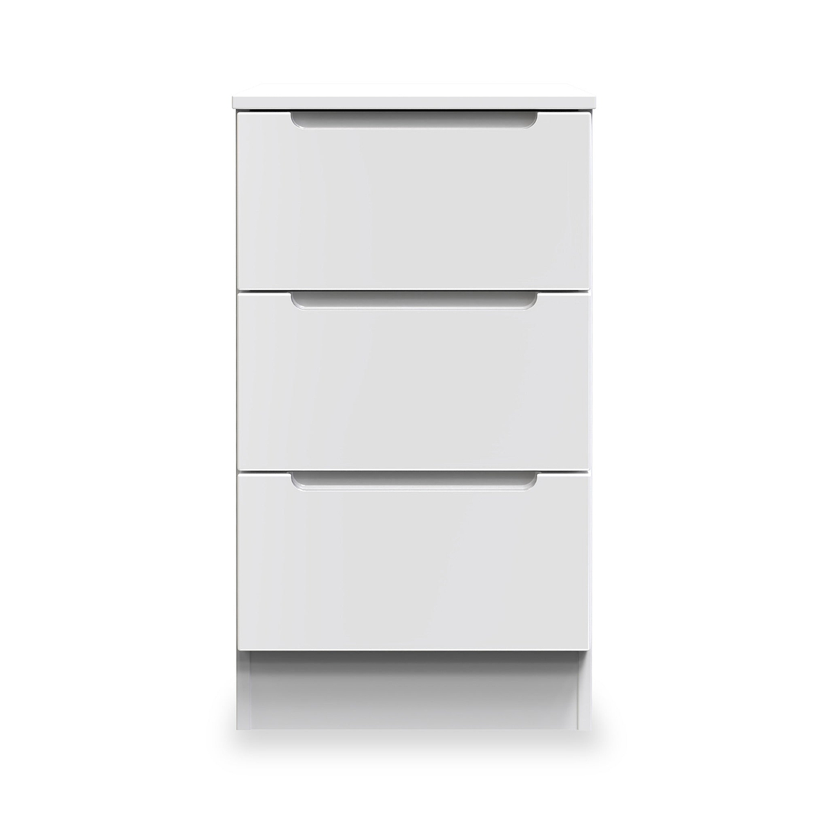 Henshaw 3 Drawer Bedside Table White from Roseland Furniture