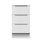 Henshaw 3 Drawer Bedside Table White from Roseland Furniture