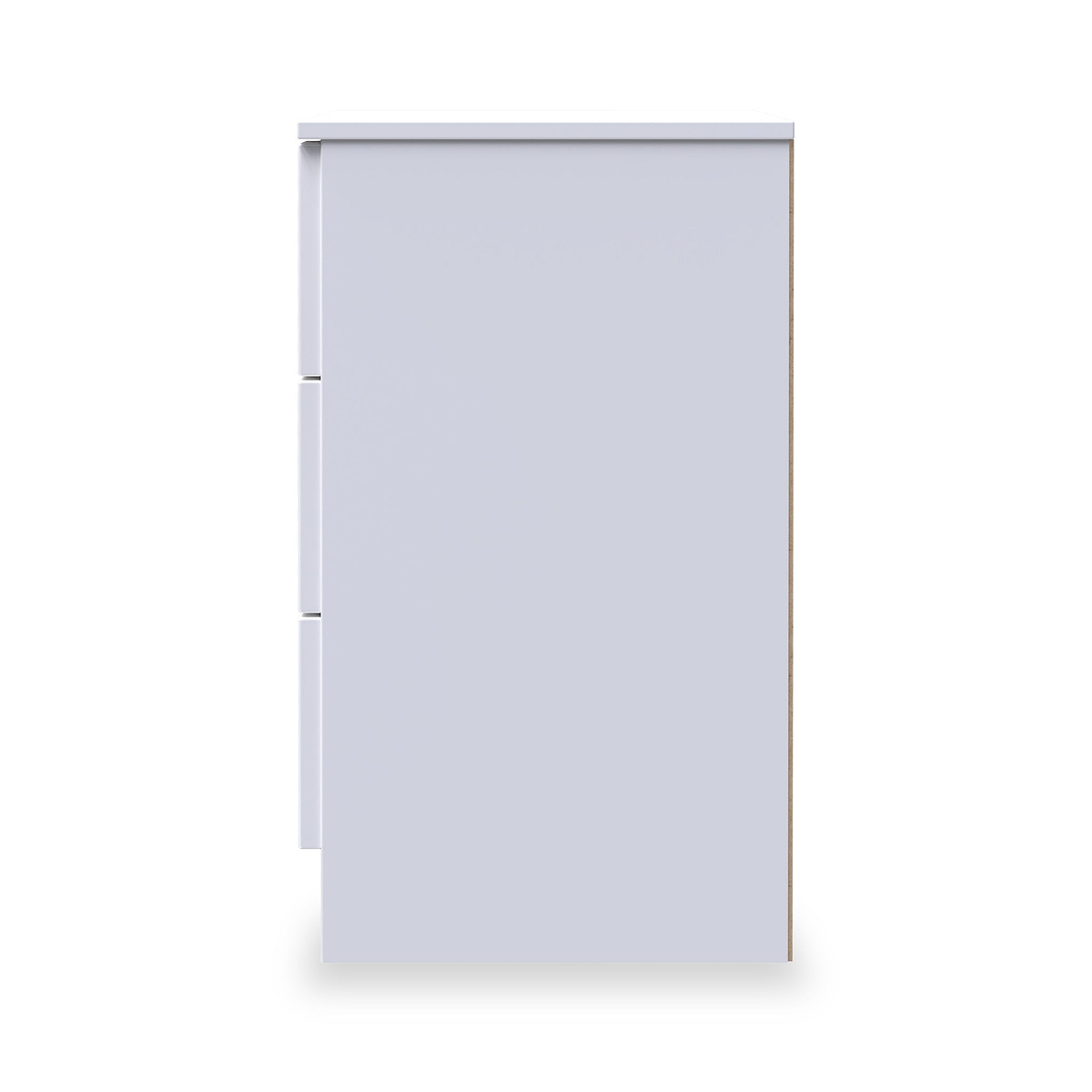 Henshaw 3 Drawer Bedside Table White from Roseland Furniture