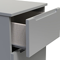Henshaw 5 Drawer Tall Boy Bedside Table Dusk Grey from Roseland Furniture