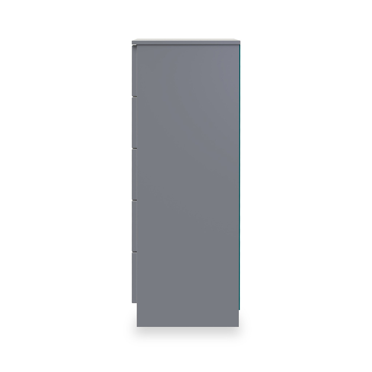 Henshaw 5 Drawer Tall Boy Bedside Table Dusk Grey from Roseland Furniture